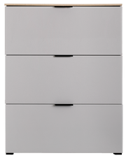 Moderner Klapp-Schuhschrank mit drei Fächern in Frontansicht