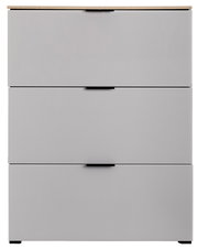 Moderner Klapp-Schuhschrank mit drei Fächern in Frontansicht