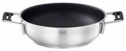 Serveerpan 28 cm Silence Pro van roestvrij staal met antiaanbaklaag, zijaanzicht