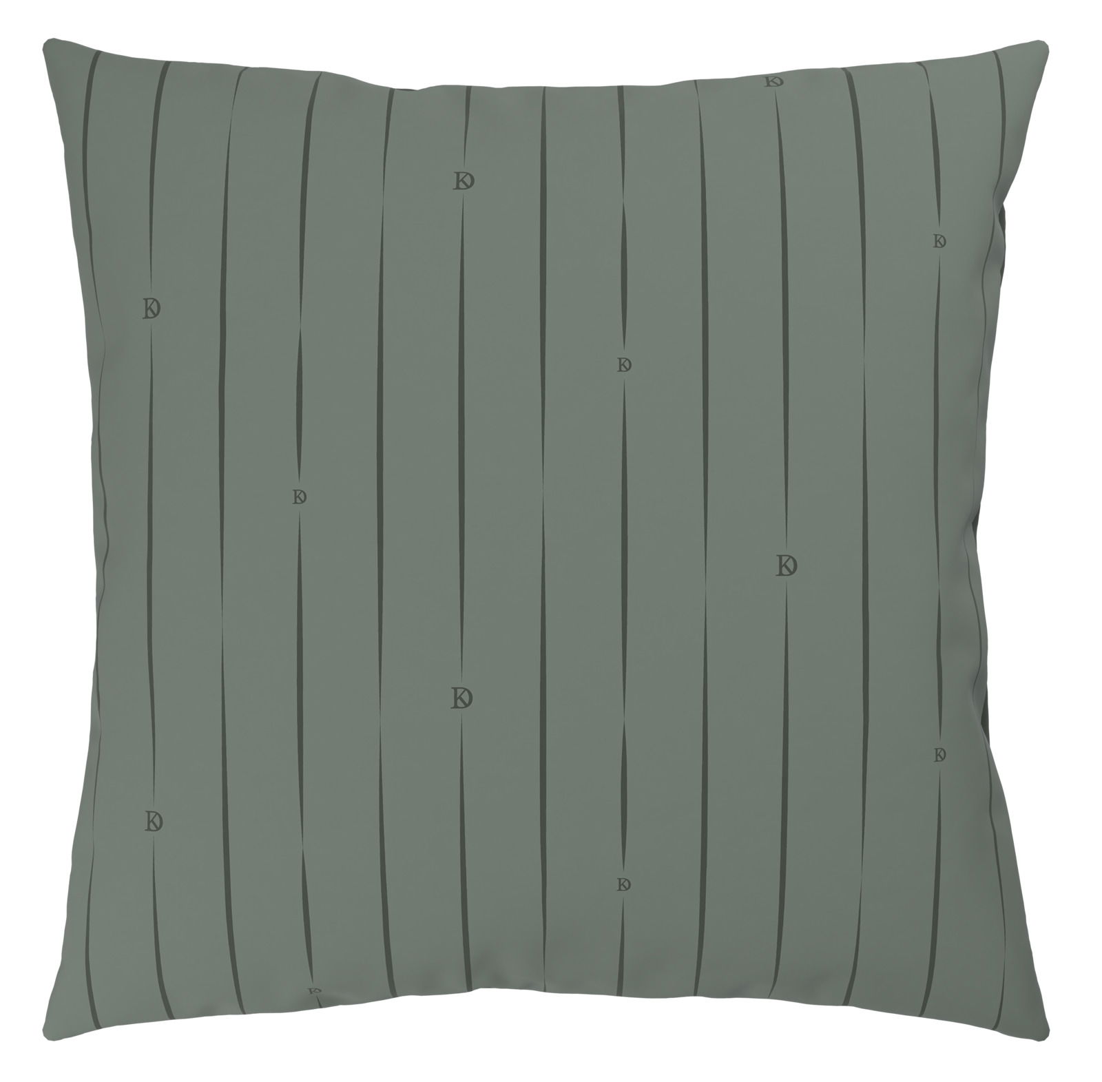 Kissenbezug mit vertikalen Streifen in Grau, Vorderansicht