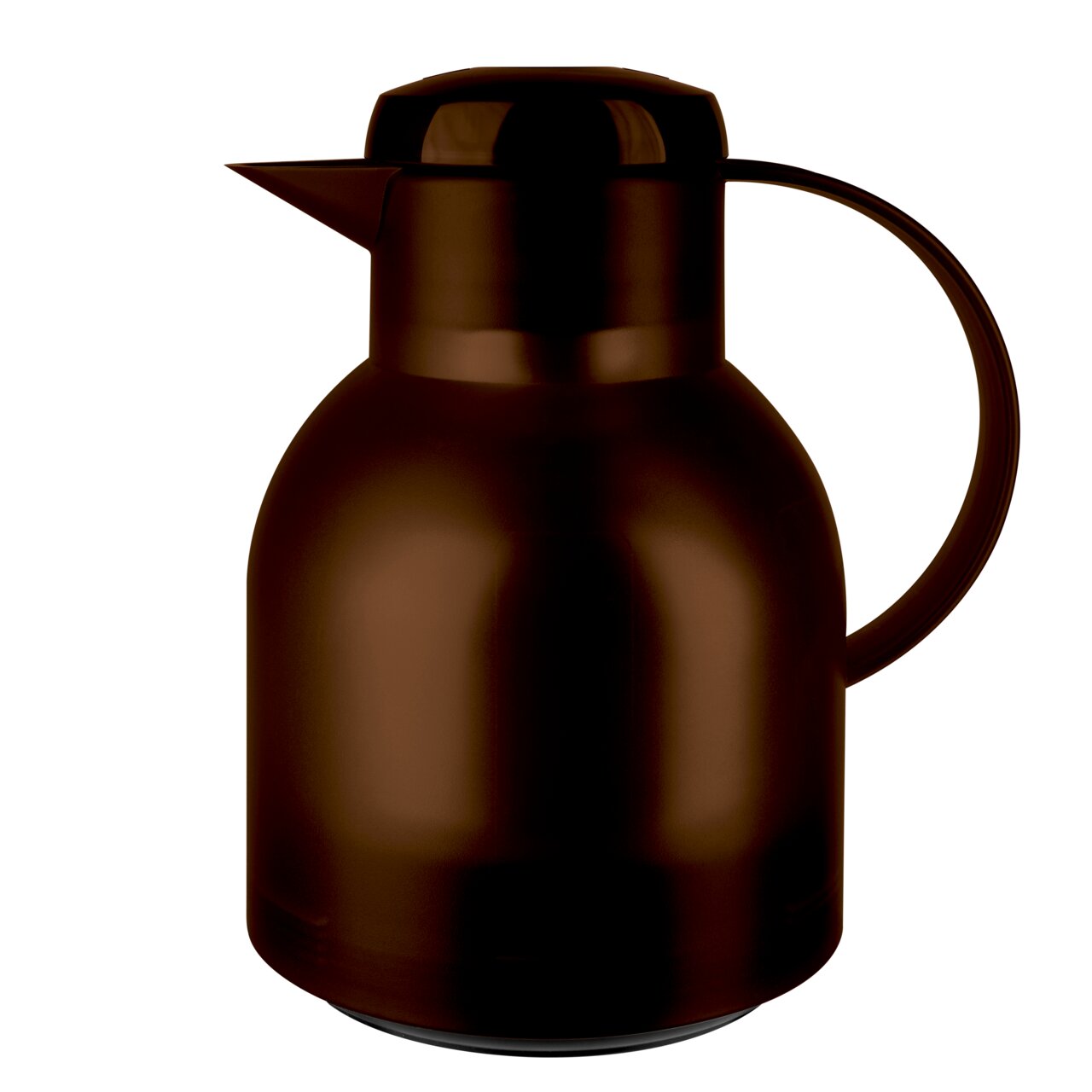Braune Isolierkanne Samba QP 1,0l, seitliche Perspektive