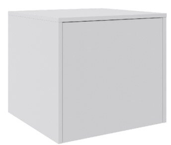 XORA Aufsatzschrank LIV WASHTOWER Weißer Aufsatzschrank in schräger Perspektive von vorne