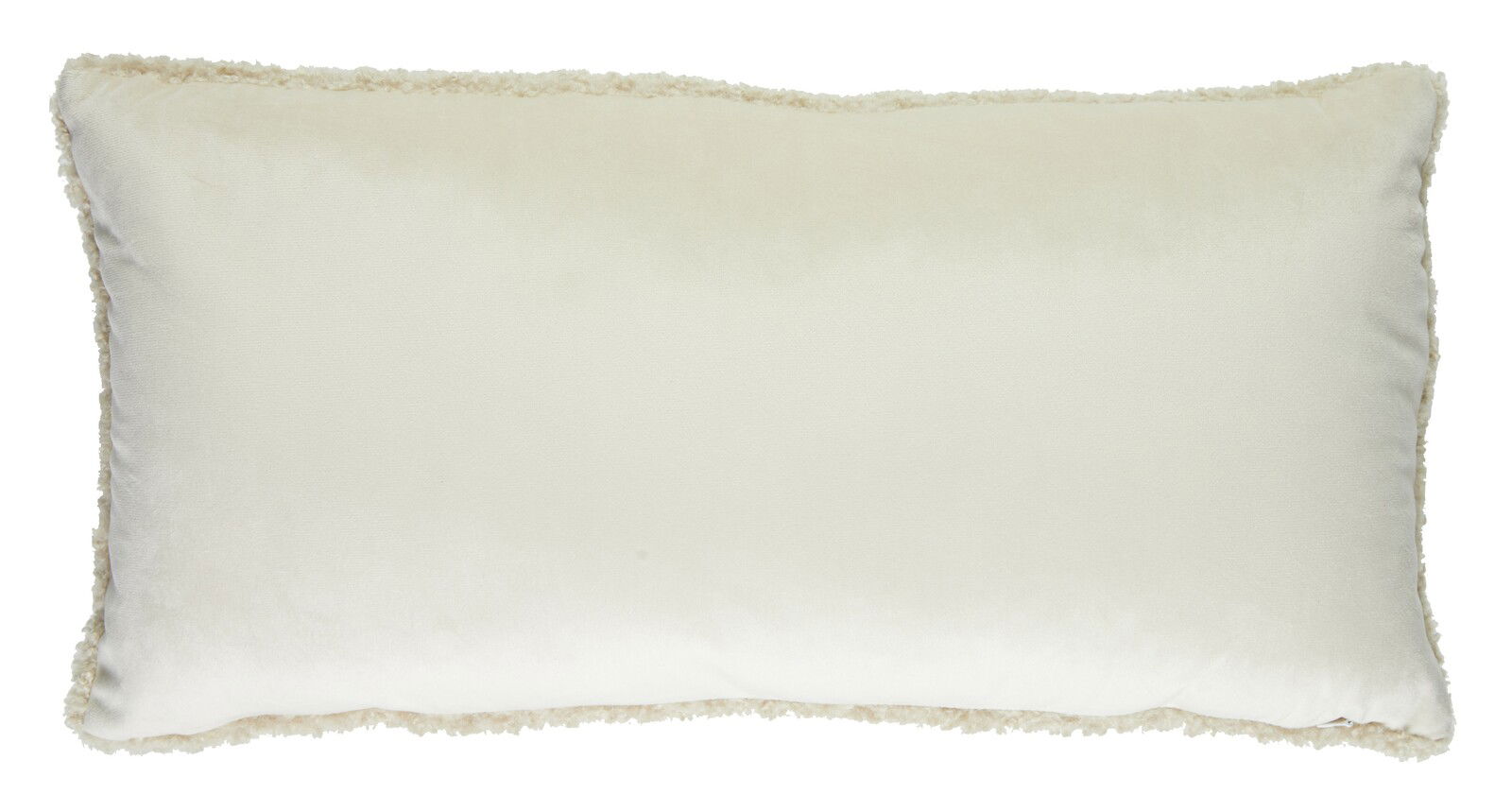 Beiges rechteckiges Kissen 60x30 cm LINA, Vorderansicht