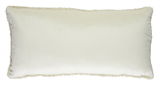Beiges rechteckiges Kissen 60x30 cm LINA, Vorderansicht