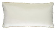 Beiges rechteckiges Kissen 60x30 cm LINA, Vorderansicht
