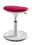 Kinderhocker Paidi Serie SPEEDY mit weißem Gestell und rotem Sitzpolster, seitliche Perspektive