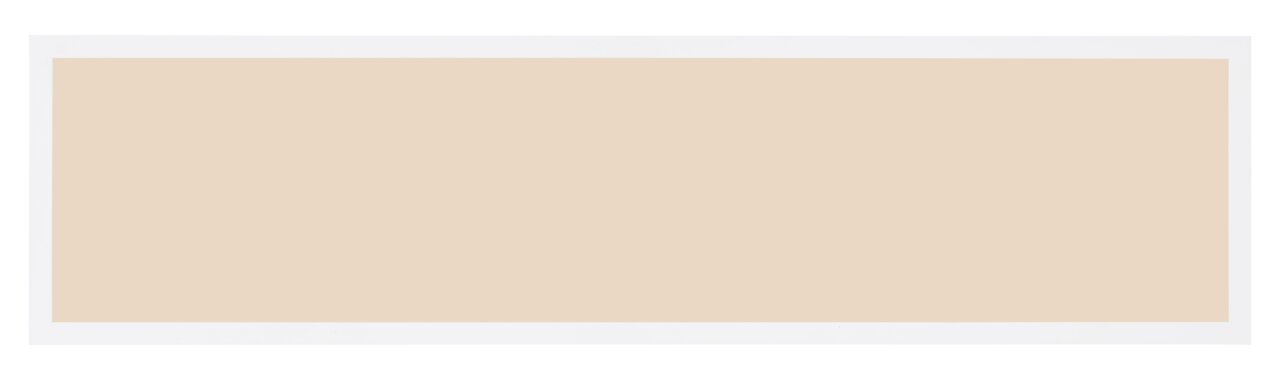 Rechteckige Deckenleuchte in Weiß und Beige, Ansicht von unten