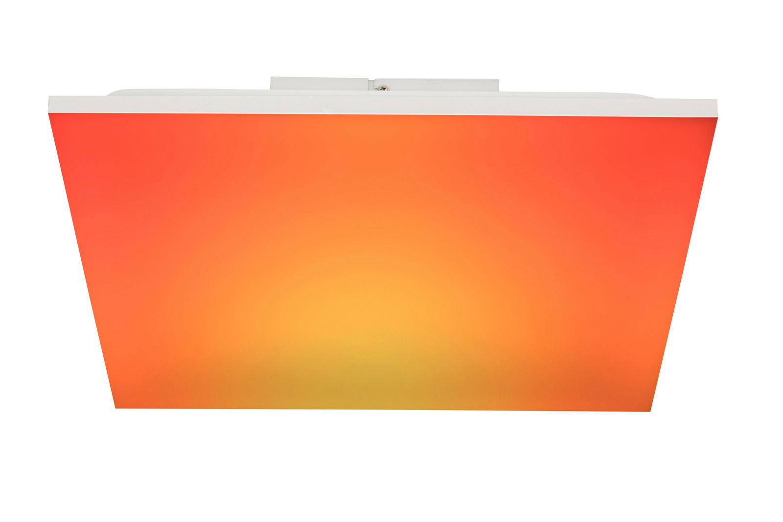 LED-Deckenleuchte Talvi mit warmem Farbverlauf von Rot zu Gelb, Ansicht von unten