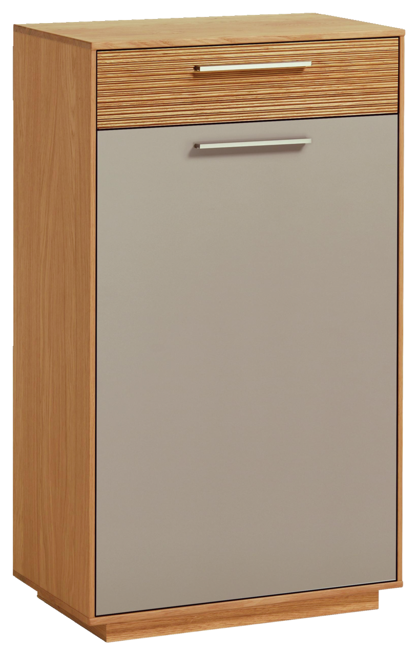 VOSS Schuhkommode LOVENO Schuhkommode aus der Serie LOVENO von VOSS in Holzoptik mit grauer Front, seitliche Perspektive