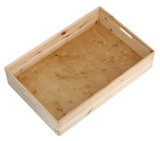 Holz-Allzweckkiste 40x60cm, von oben fotografiert, mit seitlichen Grifföffnungen.