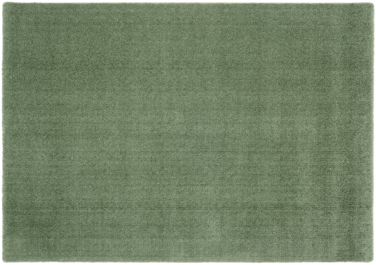 Grüner Teppich in rechteckiger Form, Draufsicht