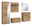 MID.YOU Garderoben-Set 5tlg. SCOUT Garderoben-Set 5-teilig in Holzoptik mit Spiegel, Hakenleiste, Schuhschrank und Kommode, seitliche Perspektive