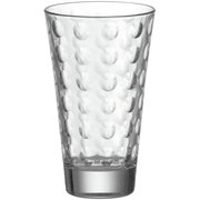 Trinkglas Optic 300ml mit strukturierter Oberfläche, frontal fotografiert