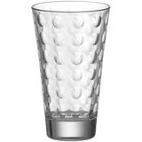 Trinkglas Optic 300ml mit strukturierter Oberfläche, frontal fotografiert