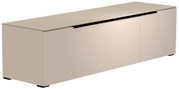 TV-Lowboard in beige aus seitlicher Perspektive