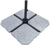 Granitplatte ECO von oben, bestehend aus vier quadratischen Platten mit einem zentralen Ständer.