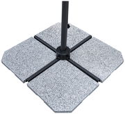 Granitplatte ECO von oben, bestehend aus vier quadratischen Platten mit einem zentralen Ständer.