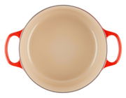 Runder Bräter in Kirschrot, 24 cm, Draufsicht