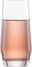 SCHOTT ZWIESEL Longdrinkglas PURE Longdrinkglas Pure mit rosafarbenem Getränk, frontale Ansicht