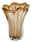 Light&Living Vase KAZUNO Elegante braune Glasvase mit wellenförmigem Rand, seitliche Perspektive