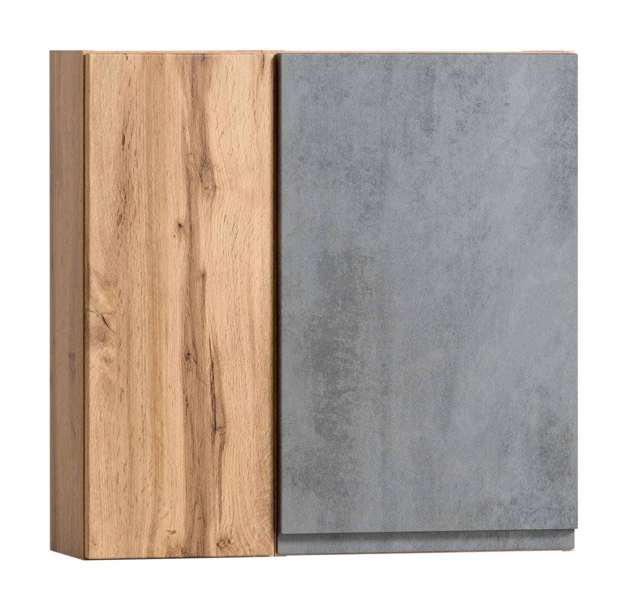XORA Hängeschrank VARESE Hängeschrank 65 cm mit Holz- und Betonoptik, Frontalansicht