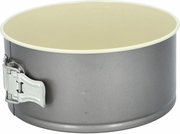 Runde Springform aus Metall mit Verschluss, seitliche Perspektive