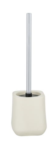 Keramik WC-Garnitur Adine in ecru, frontal abgebildet mit glänzendem Griff und schlichtem Design.