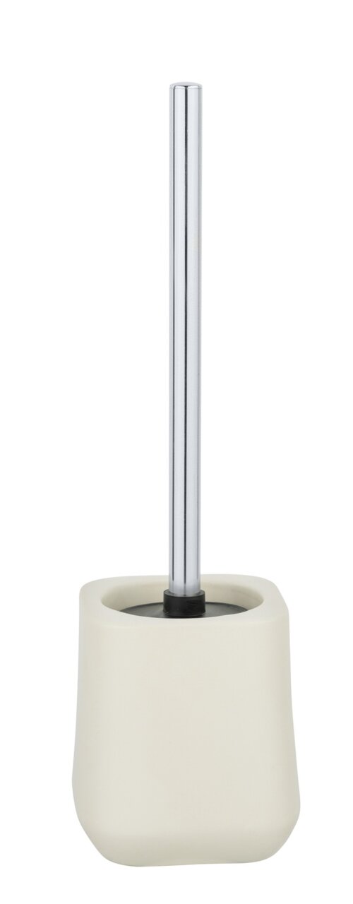 Keramik WC-Garnitur Adine in ecru, frontal abgebildet mit glänzendem Griff und schlichtem Design.