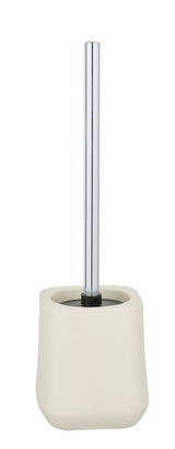 Keramik WC-Garnitur Adine in ecru, frontal abgebildet mit glänzendem Griff und schlichtem Design.