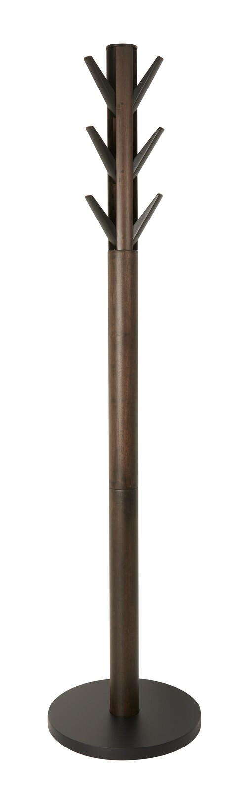 Umbra Garderobenständer FLAPPER Moderner Garderobenständer aus Holz mit mehreren Haken, frontal abgebildet.