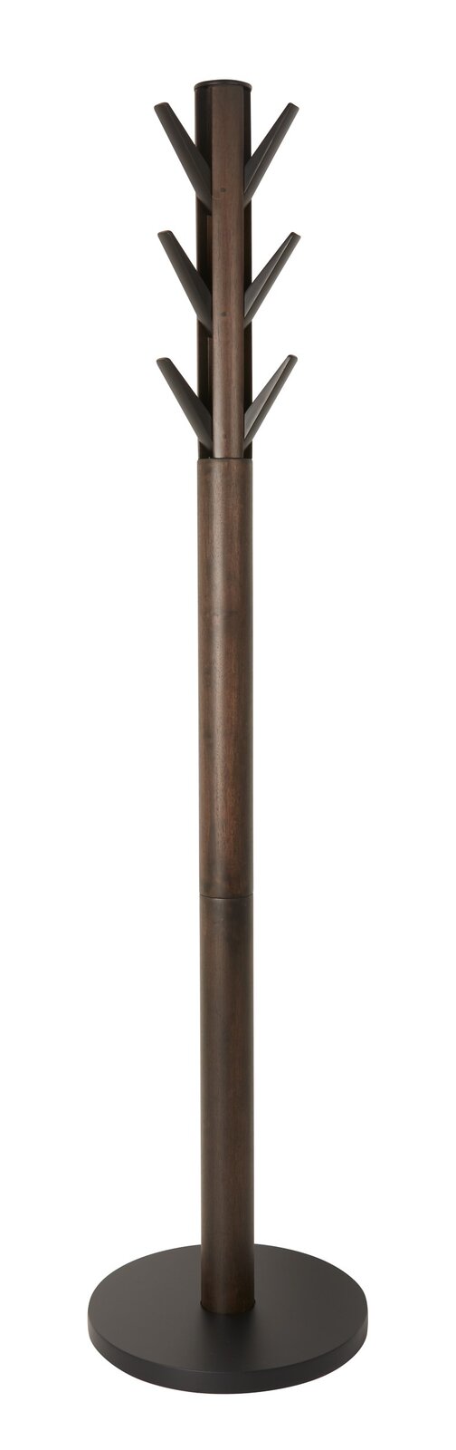 Umbra Garderobenständer FLAPPER Moderner Garderobenständer aus Holz mit mehreren Haken, frontal abgebildet.