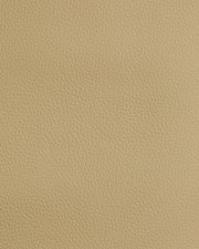 Nahaufnahme von beigem Lederbezug mit feiner Narbung, verwendet für Stuhl.