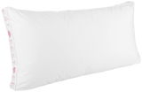 Weißes Kopfkissen 40x80cm in fester Ausführung, seitliche Perspektive