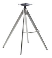 Metallisches Barstuhlgestell mit drei Beinen, seitliche Perspektive