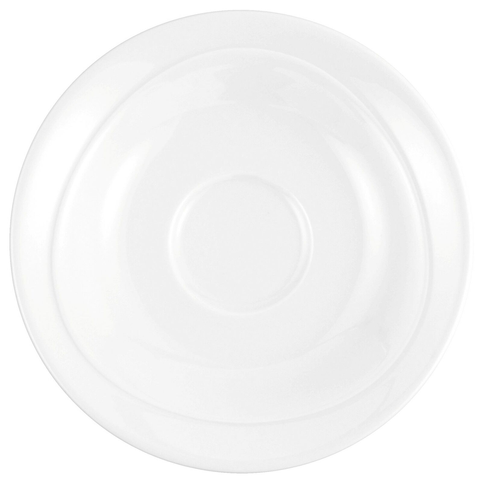 Seltmann Weiden Untertasse TRIO Weiße Kombi-Untertasse aus Porzellan, Draufsicht