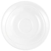 Weiße Kombi-Untertasse aus Porzellan, Draufsicht