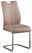 Schwingstuhl in Beige mit Metallgestell, seitliche Perspektive