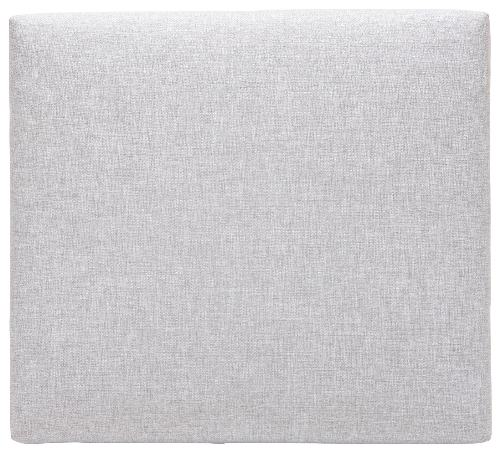 Quadratisches, hellgraues Polsterkissen in Draufsicht