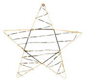Sternförmige Lichterkette mit Timer, 47 cm, frontal