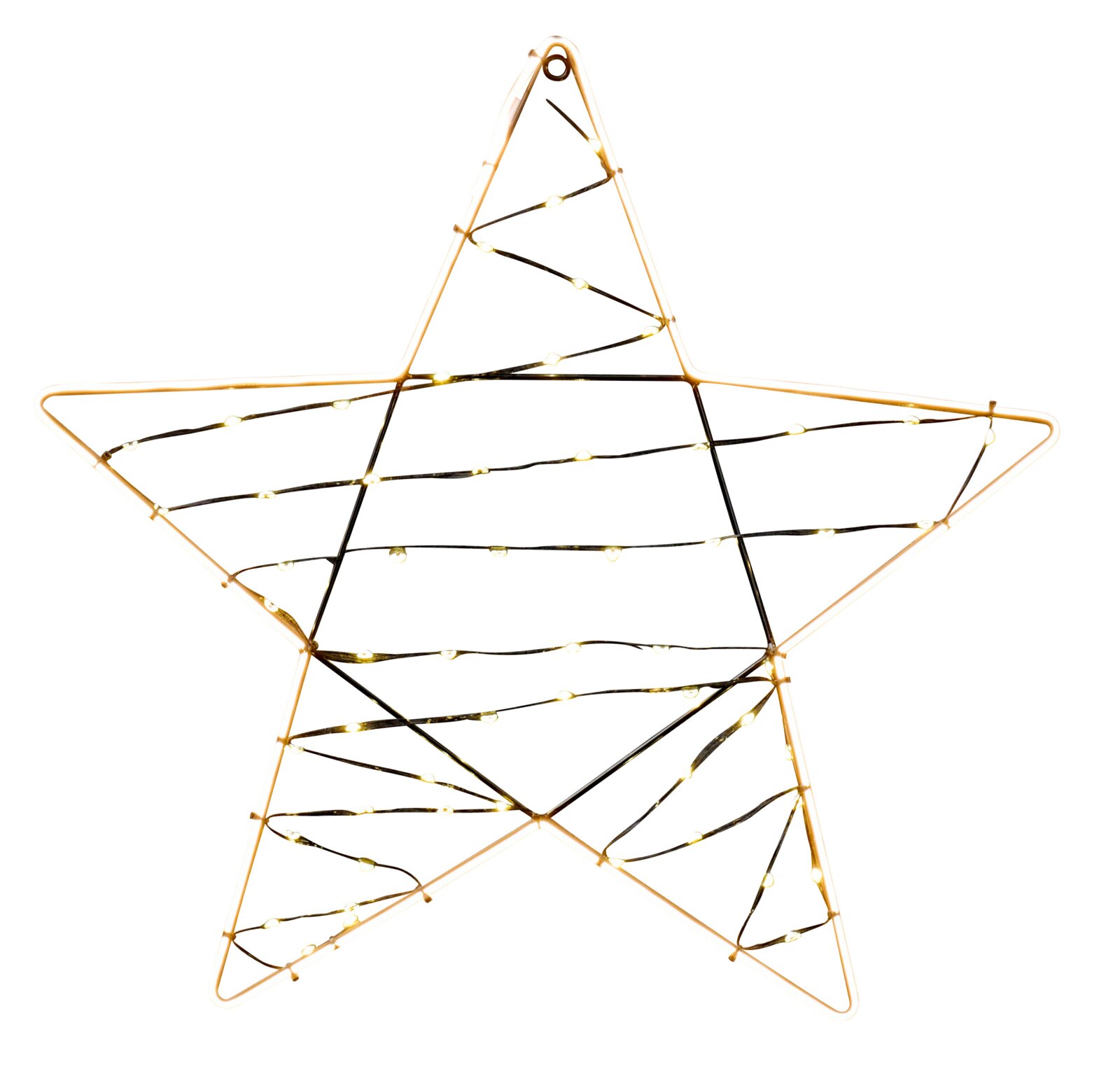 X-Mas Art Collection Ster met timer Sternförmige Lichterkette mit Timer, 47 cm, frontal