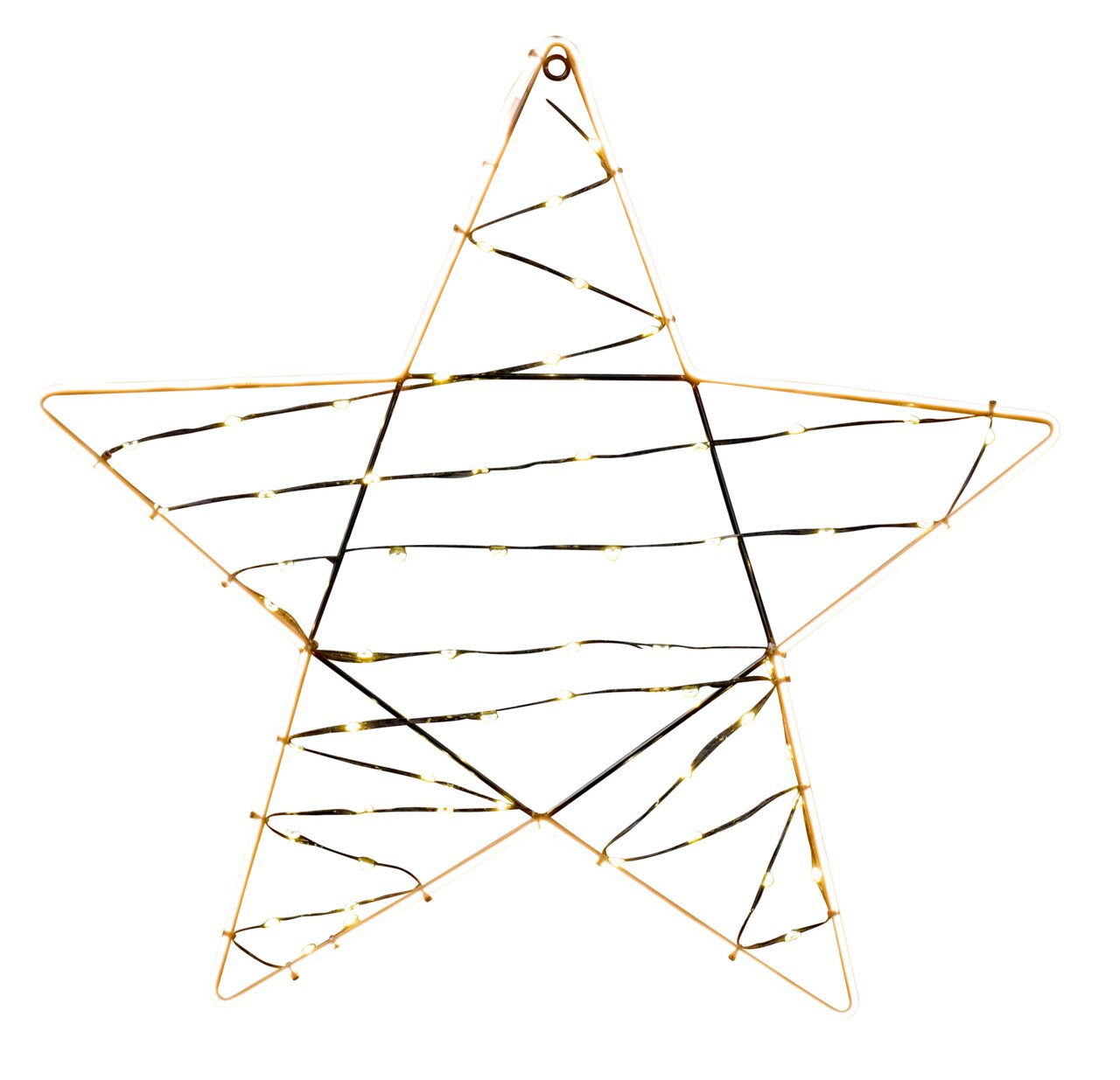 Sternförmige Lichterkette mit Timer, 47 cm, frontal
