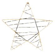 Sternförmige Lichterkette mit Timer, 47 cm, frontal