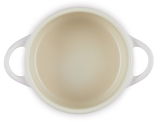 Mini-Cocotte 10cm in Herzform, pink, von oben betrachtet