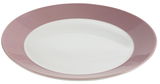 Teller aus einem 19-teiligen Dinnerset in Beere, seitliche Perspektive