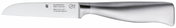 Seitenansicht eines WMF Grand Gourmet Messers mit Edelstahlgriff und Klinge, Made in Germany, 9 cm Länge.