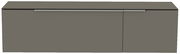 Frontansicht eines modernen, grauen Hänge-Lowboards mit schlichtem Design und horizontalem Griff.