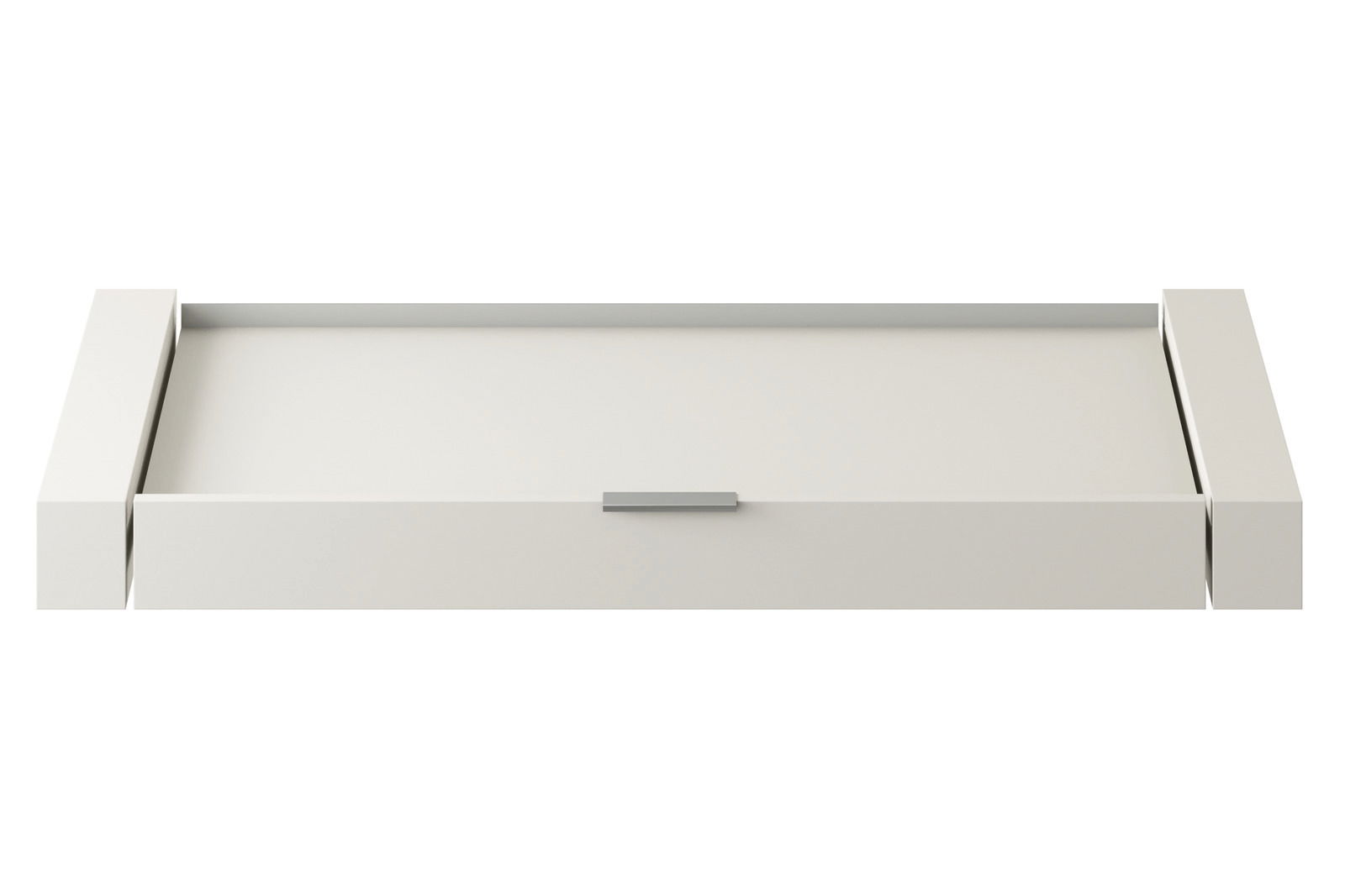 Jutzler Komfortablage JUTZLER Weiße Komfortablage aus der Frontalperspektive mit schlichtem Design und einem Griff in der Mitte.