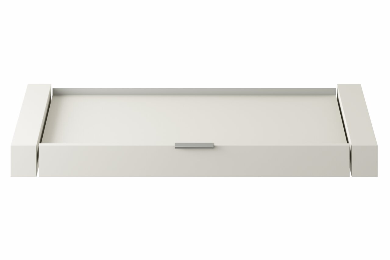 Jutzler Komfortablage JUTZLER Weiße Komfortablage aus der Frontalperspektive mit schlichtem Design und einem Griff in der Mitte.