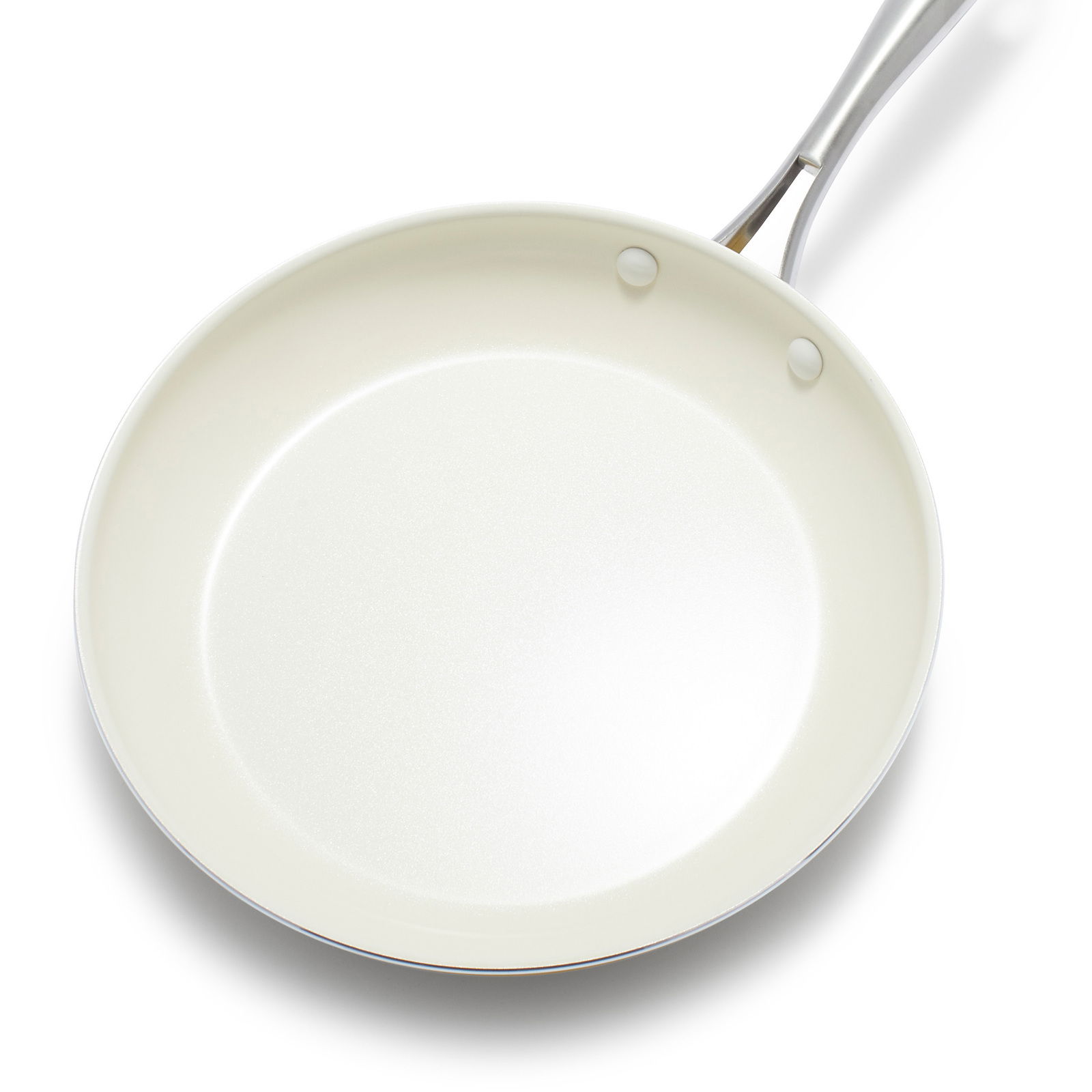 Weiße Bratpfanne aus dem Kochgeschirr-Set Artizan, Draufsicht