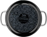 Schwarze Schmorpfanne Professional 28cm von oben mit zwei Griffen, Silit Silargan Boden, Made in Germany